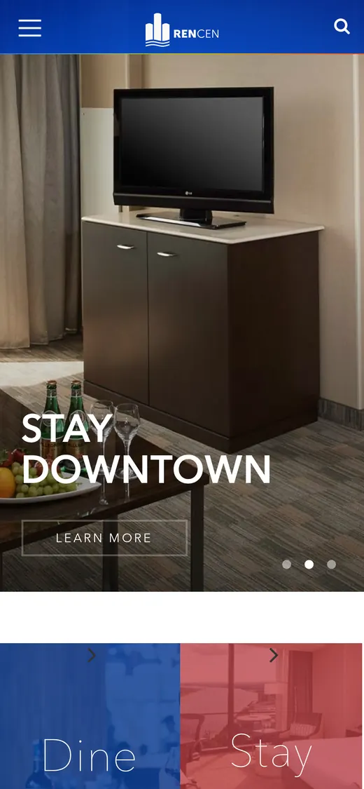 GMRENCEN homepage on a phone